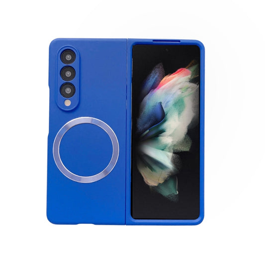 For Samsung Galaxy Z Fold4 Skin Feel MagSafe Magnetic Phone Case(Royal Blue) - Galaxy Z Fold4 5G Cases by buy2fix | Online Shopping UK | buy2fix