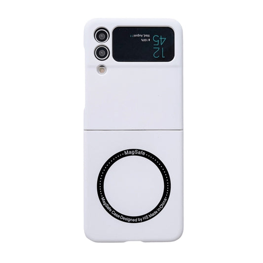 For Samsung Galaxy Z Flip4 Skin Feel MagSafe Magnetic Phone Case(White) - Galaxy Z Flip4 5G Cases by buy2fix | Online Shopping UK | buy2fix
