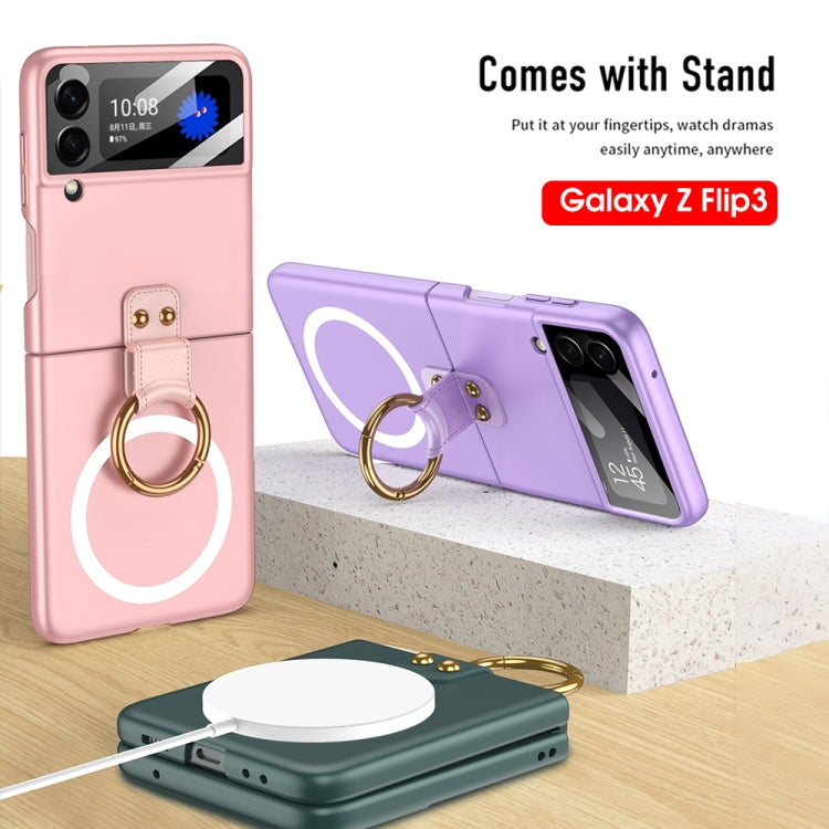 For Samsung Galaxy Z Flip3 5G GKK MagSafe Ultrathin Integrated Shockproof Phone Case with Ring Holder(Purple) - Galaxy Phone Cases by GKK | Online Shopping UK | buy2fix