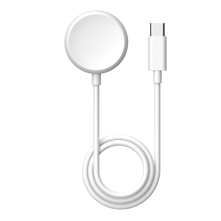 For Google Pixel Watch Type-C Port Smart Watch Magnetic Charging Cable, Length: 1m(White) - Smart Wear by buy2fix | Online Shopping UK | buy2fix