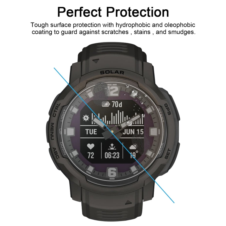 For Garmin Instinct Crossover Smart Watch Tempered Glass Film Screen Protector - Screen Protector by buy2fix | Online Shopping UK | buy2fix