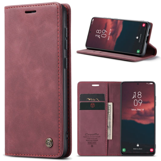 For Samsung Galaxy S23 5G CaseMe 013 Multifunctional Horizontal Flip Leather Phone Case(Wine Red) - Galaxy S23 5G Cases by CaseMe | Online Shopping UK | buy2fix