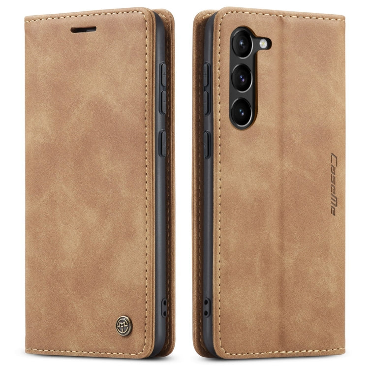 For Samsung Galaxy S23 5G CaseMe 013 Multifunctional Horizontal Flip Leather Phone Case(Brown) - Galaxy S23 5G Cases by CaseMe | Online Shopping UK | buy2fix