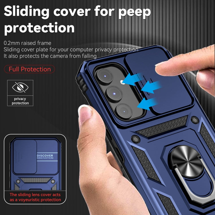 For Samsung Galaxy A54 5G Sliding Camshield Holder Phone Case(Blue) - Galaxy Phone Cases by buy2fix | Online Shopping UK | buy2fix