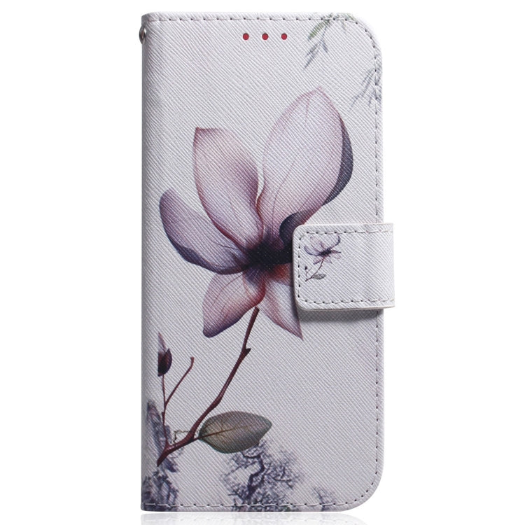 For Samsung Galaxy A54 5G Coloured Drawing Flip Leather Phone Case(Magnolia) - Galaxy Phone Cases by buy2fix | Online Shopping UK | buy2fix