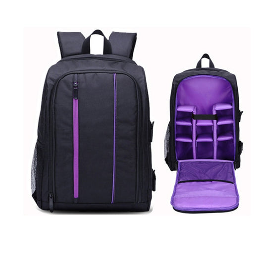 Outdoor Camera Backpack Waterproof Photography Camera Shoulders Bag, Size:45x32x18cm (Purple) - Backpack by buy2fix | Online Shopping UK | buy2fix