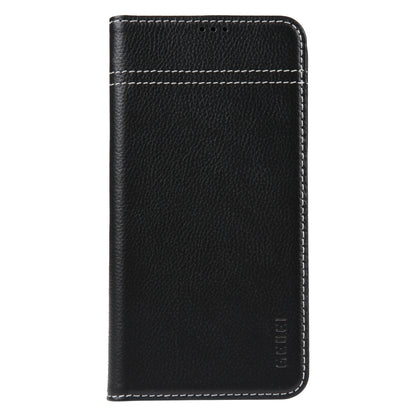 For iPhone 13 Pro Max GEBEI Top-grain Horizontal Flip Leather Phone Case(Black) - iPhone 13 Pro Max Cases by GEBEI | Online Shopping UK | buy2fix