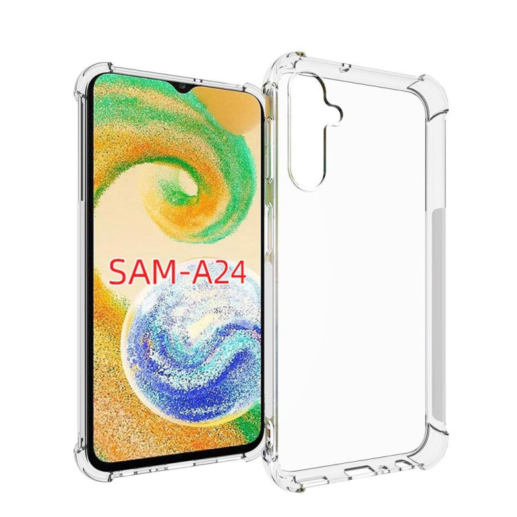 For Samsung Galaxy A24 Shockproof Non-slip Thickening TPU Phone Case(Transparent) - Galaxy Phone Cases by buy2fix | Online Shopping UK | buy2fix