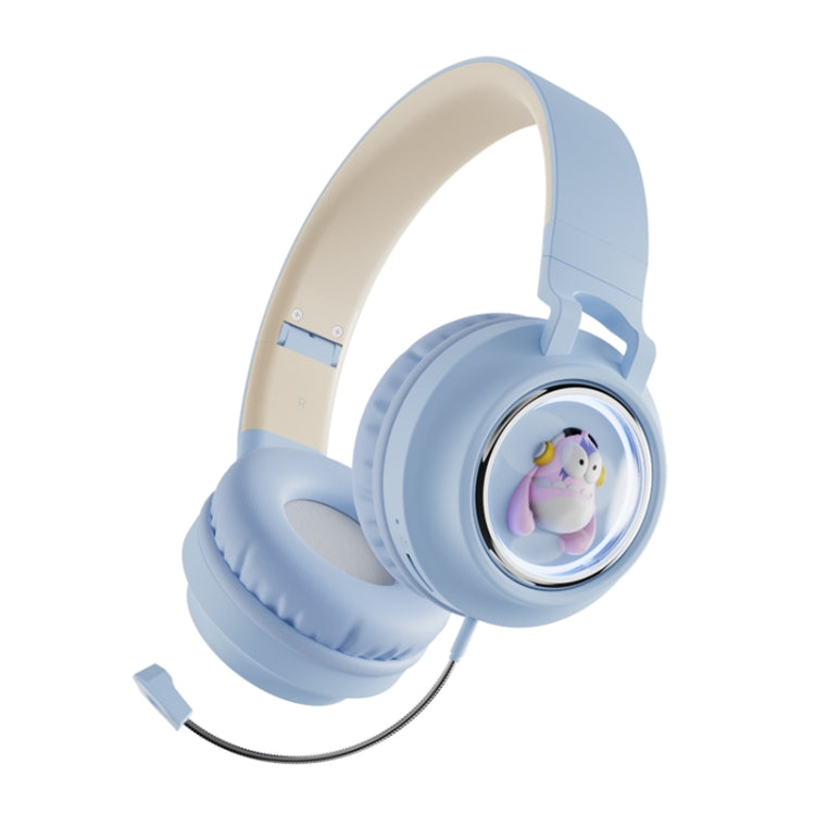 Q1 Headphones Monster Kids Over-Ear Bluetooth Earphones(Blue) - Apple Accessories by buy2fix | Online Shopping UK | buy2fix