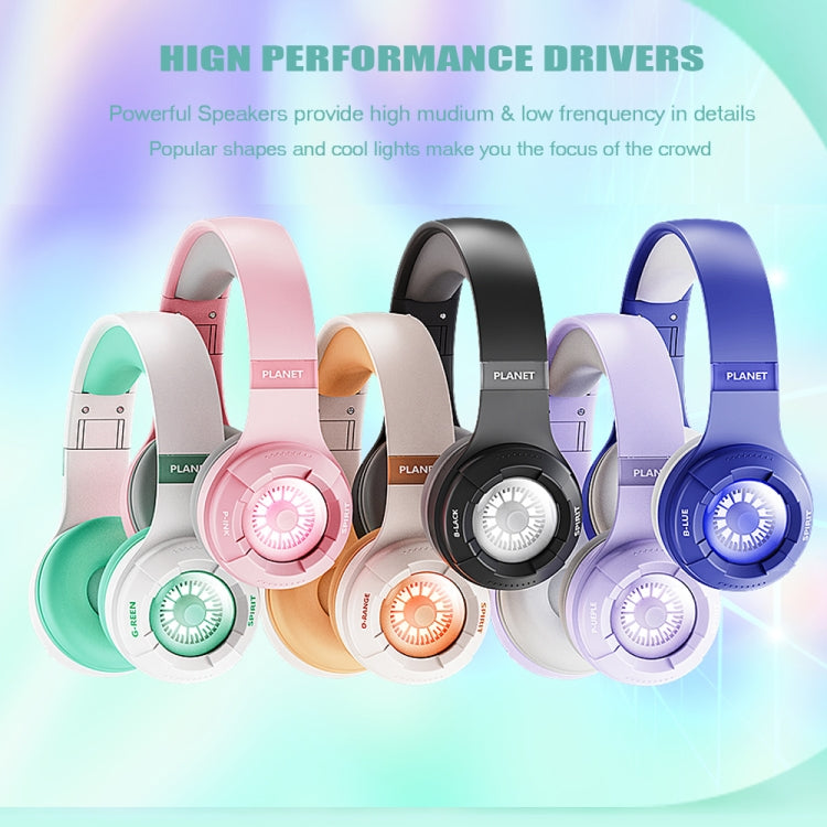KE25 RGB Light Wireless Stereo Music Bluetooth Headset(Blue) - Apple Accessories by buy2fix | Online Shopping UK | buy2fix
