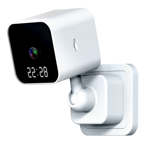 DP27 1080P Clock Plug Card WiFi Camera, Support Two-way Voice Intercom & Mobile Monitoring, Specification:US Plug(White) - Security by buy2fix | Online Shopping UK | buy2fix