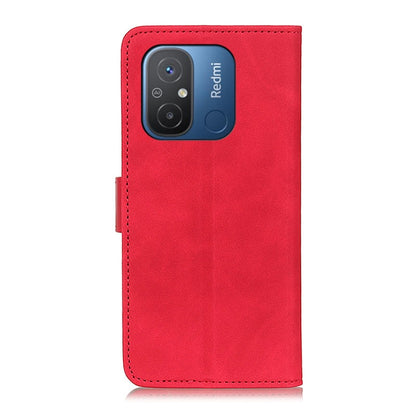 For Xiaomi Redmi 11A / 12C KHAZNEH Retro Texture Flip Leather Phone Case(Red) - Xiaomi Cases by buy2fix | Online Shopping UK | buy2fix