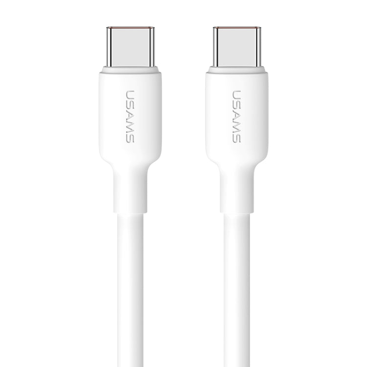 USAMS US-SJ613 U84 PD100W USB-C / Type-C to USB-C / Type-C Charging Data Cable, Cable Length:1m(White) -  by USAMS | Online Shopping UK | buy2fix