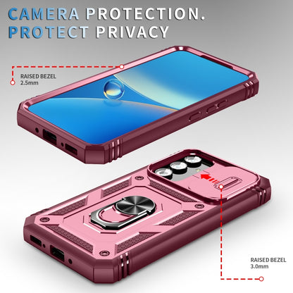 For Samsung Galaxy A54 5G Sliding Camshield TPU + PC Phone Case(Pink+Red) - Galaxy Phone Cases by buy2fix | Online Shopping UK | buy2fix