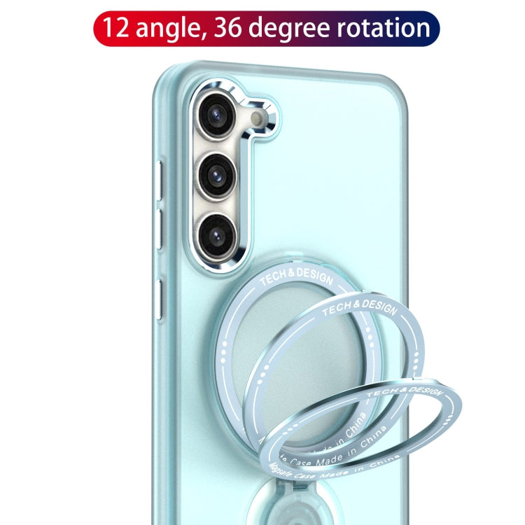 For Samsung Galaxy S23+ 5G 360 Degree Rotation Holder MagSafe Magnetic Phone Case(Light Blue) - Galaxy S23+ 5G Cases by buy2fix | Online Shopping UK | buy2fix