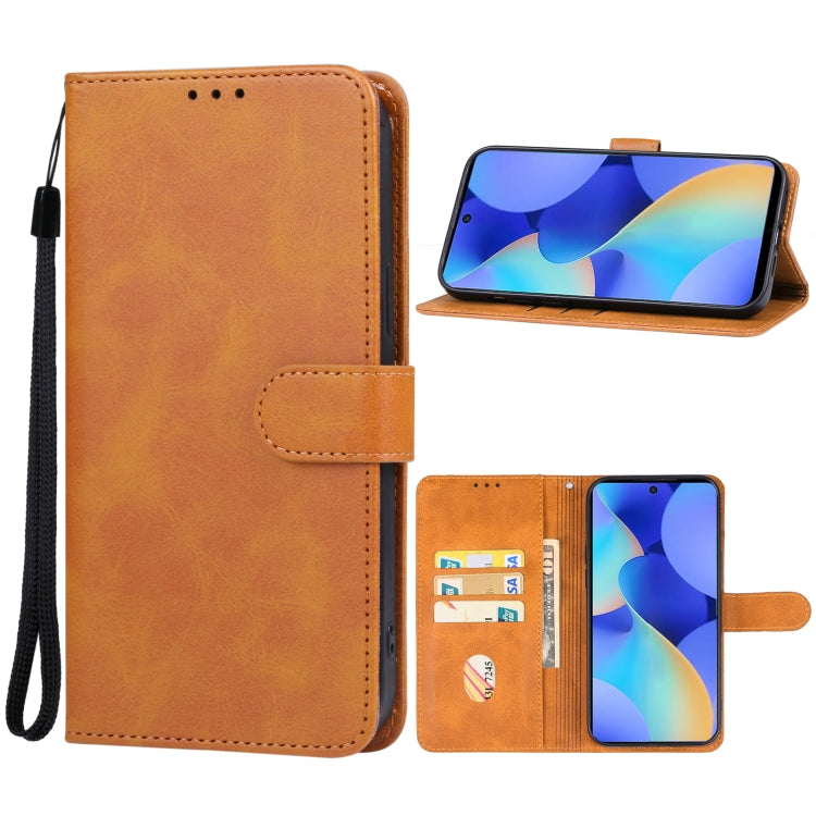 For Tecno Spark 10 Pro Leather Phone Case(Brown) - Tecno Cases by buy2fix | Online Shopping UK | buy2fix