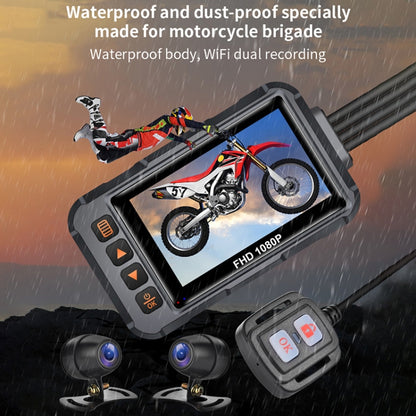 SE65 Dual 1080P Waterproof HD Motorcycle DVR, Support WiFi / GPS / Cycling Video - In Car by buy2fix | Online Shopping UK | buy2fix