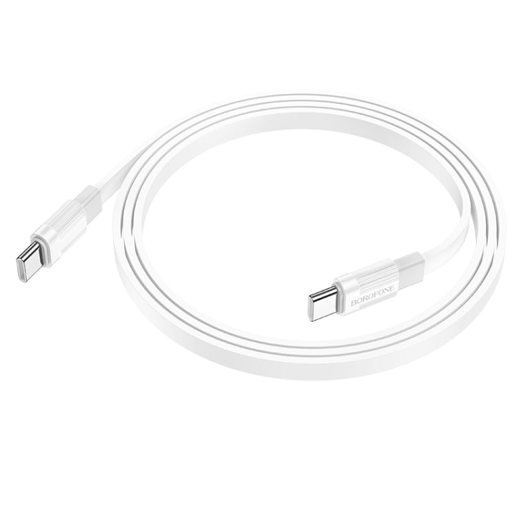 Borofone BX89 Type-C to Type-C Union 60W Charging Data Cable, Length:1m(White Gray) - USB-C & Type-C Cable by Borofone | Online Shopping UK | buy2fix