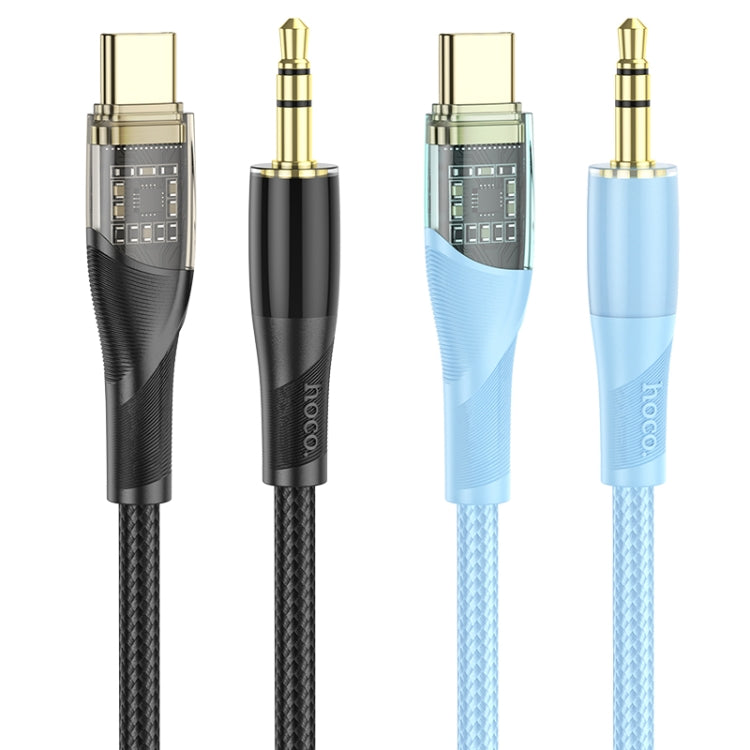 hoco UPA25 Transparent Exploration Version USB-C/Type-C Digital Audio Conversion Cable, Length: 1m(Blue) - Video & Audio Cable by hoco | Online Shopping UK | buy2fix