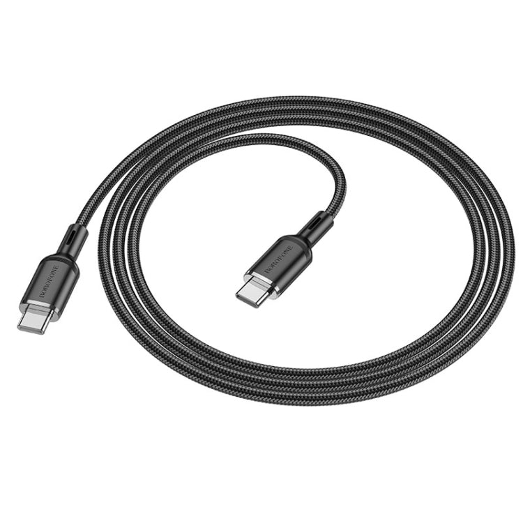 Borofone BX90 Type-C to Type-C Cyber 60W Charging Data Cable, Length:1m(White) -  by Borofone | Online Shopping UK | buy2fix