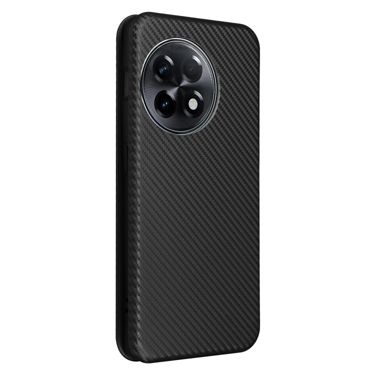 For OnePlus 11R 5G Carbon Fiber Texture Flip Leather Phone Case(Black) - OnePlus Cases by buy2fix | Online Shopping UK | buy2fix