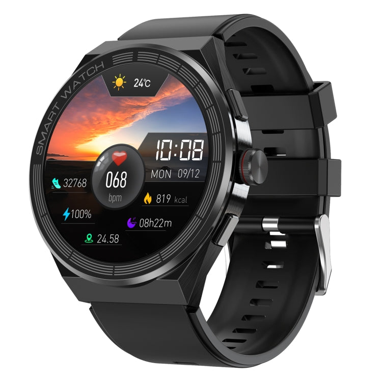 BM01 1.45 inch Silicone Band IP68 Waterproof Smart Watch Support Bluetooth Call / NFC(Black) - Smart Wear by buy2fix | Online Shopping UK | buy2fix