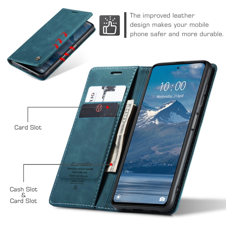 For Xiaomi Redmi Note 12 5G / Poco X5 CaseMe 013 Multifunctional Horizontal Flip Leather Phone Case(Blue) - Note 12 Cases by CaseMe | Online Shopping UK | buy2fix