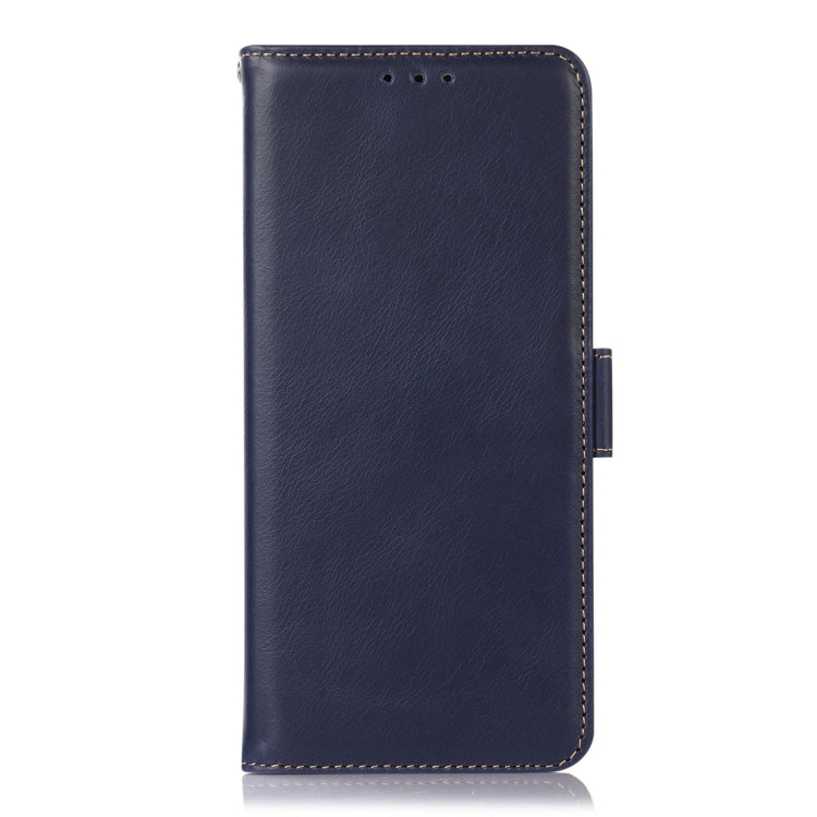 For Samsung Galaxy M14 5G Crazy Horse Top Layer Cowhide Leather Phone Case(Blue) - Galaxy Phone Cases by buy2fix | Online Shopping UK | buy2fix