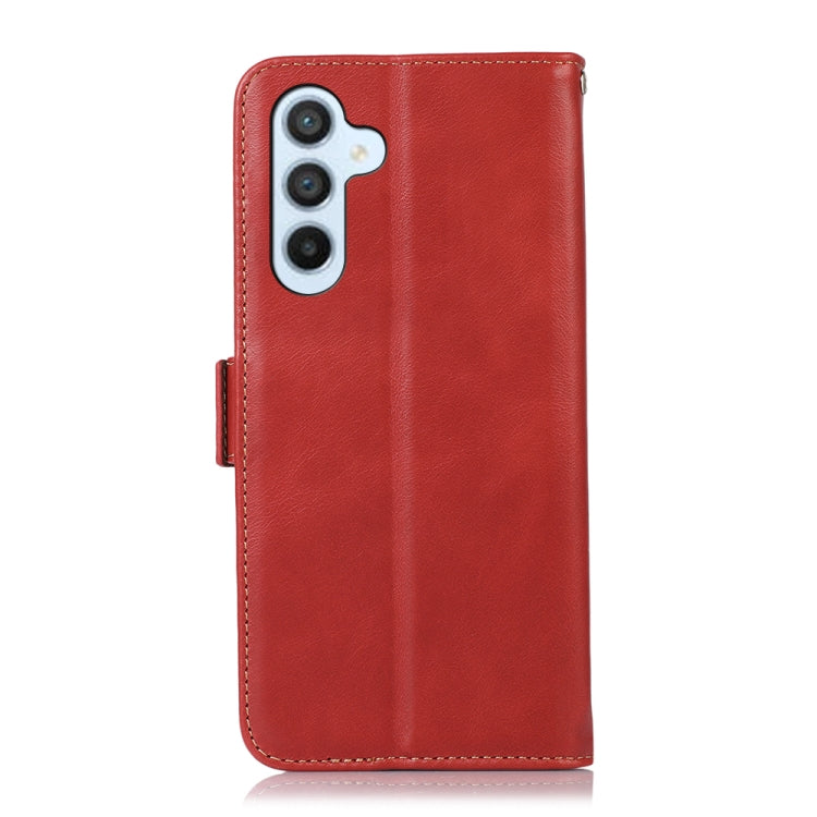 For Samsung Galaxy M14 5G Crazy Horse Top Layer Cowhide Leather Phone Case(Red) - Galaxy Phone Cases by buy2fix | Online Shopping UK | buy2fix