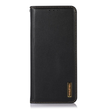 For Sony Xperia 1 V KHAZNEH Nappa Top Layer Cowhide Leather Phone Case(Black) - Sony Cases by buy2fix | Online Shopping UK | buy2fix