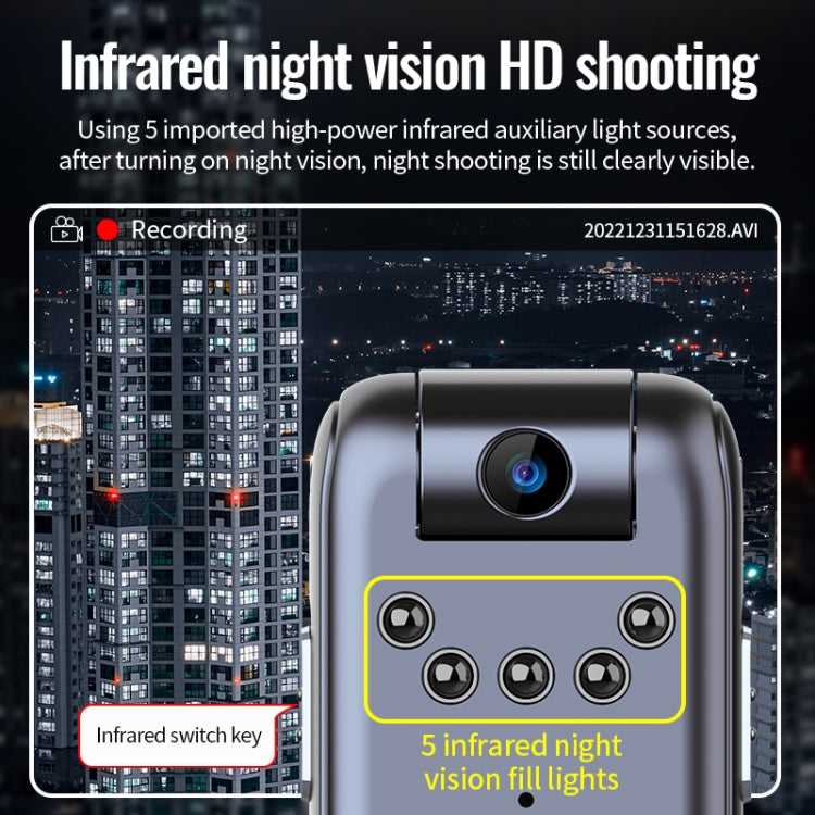 JNN V13 1080P Multifunctional Infrared Night Vision Recorder, Capacity:32GB(Black) - Security by JNN | Online Shopping UK | buy2fix