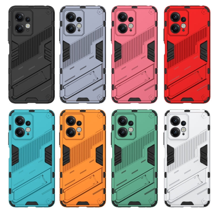 For Xiaomi Redmi Note 12 4G Global Punk Armor 2 in 1 PC + TPU Shockproof Phone Case with Holder(White) - Note 12 Cases by buy2fix | Online Shopping UK | buy2fix