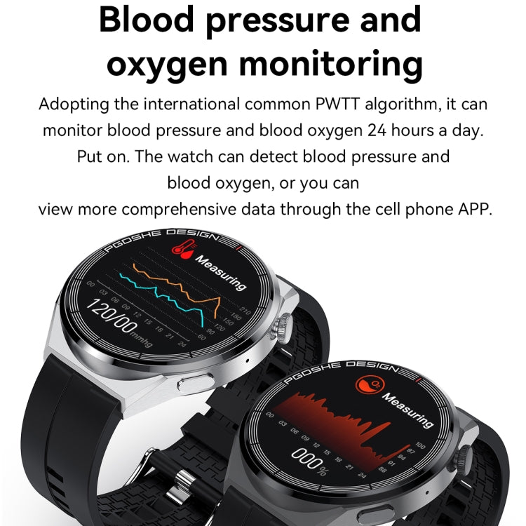 PG3 Pro 1.41 inch TFT Screen Smart Watch, Support Heart Rate / Blood Pressure Monitoring(Black Silver) - Smart Wear by buy2fix | Online Shopping UK | buy2fix