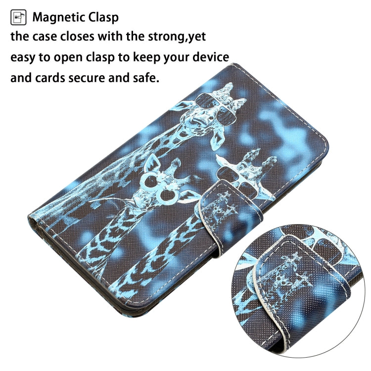 For Xiaomi Redmi 12C Colored Drawing Leather Phone Case(Giraffes) - Xiaomi Cases by buy2fix | Online Shopping UK | buy2fix