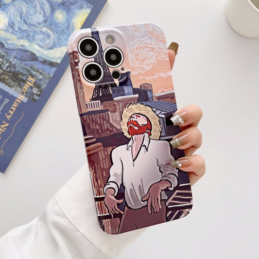 For iPhone 12 Pro Max Precise Hole Oil Painting Glossy PC Phone Case(Tower) - iPhone 12 Pro Max Cases by buy2fix | Online Shopping UK | buy2fix