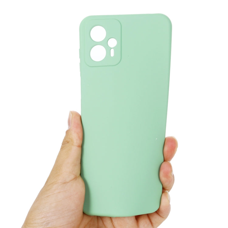 For Motorola Moto G13 / G23 Pure Color Liquid Silicone Shockproof Phone Case(Green) - Motorola Cases by buy2fix | Online Shopping UK | buy2fix