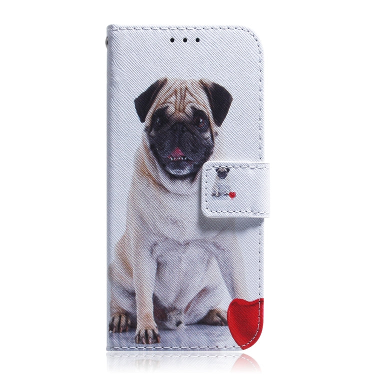 For TCL 408 Coloured Drawing Flip Leather Phone Case(Pug) - More Brand by buy2fix | Online Shopping UK | buy2fix