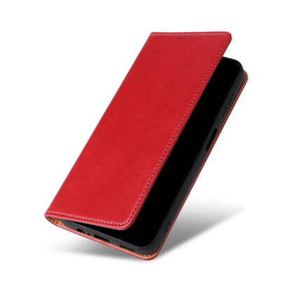 For Samsung Galaxy A14 5G Fierre Shann PU Genuine Leather Texture Leather Phone Case(Red) - Galaxy Phone Cases by FIERRE SHANN | Online Shopping UK | buy2fix