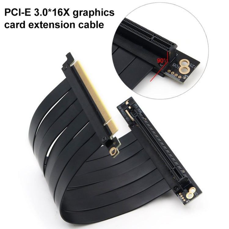 PCI-E 3.0 16X 90 Degree Graphics Card Extension Cable, Length:40cm -  by buy2fix | Online Shopping UK | buy2fix