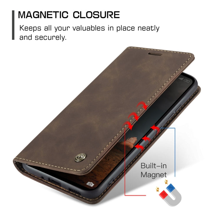 For Xiaomi Redmi 11A / 12C CaseMe 013 Multifunctional Horizontal Flip Leather Phone Case(Coffee) - Xiaomi Cases by CaseMe | Online Shopping UK | buy2fix