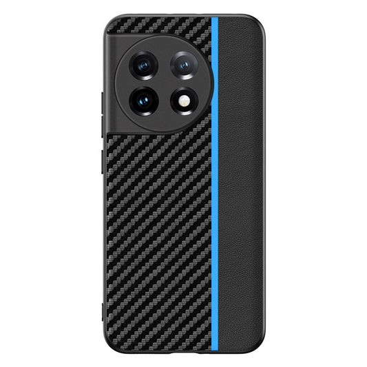 For OnePlus 11 Ultra-thin Carbon Fiber Texture Printing Phone Case(Black Blue) - OnePlus Cases by buy2fix | Online Shopping UK | buy2fix