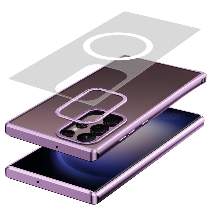 For Samsung Galaxy S22 Ultra 5G MagSafe Magnetic PC Phone Case(Purple) - Galaxy S22 Ultra 5G Cases by buy2fix | Online Shopping UK | buy2fix