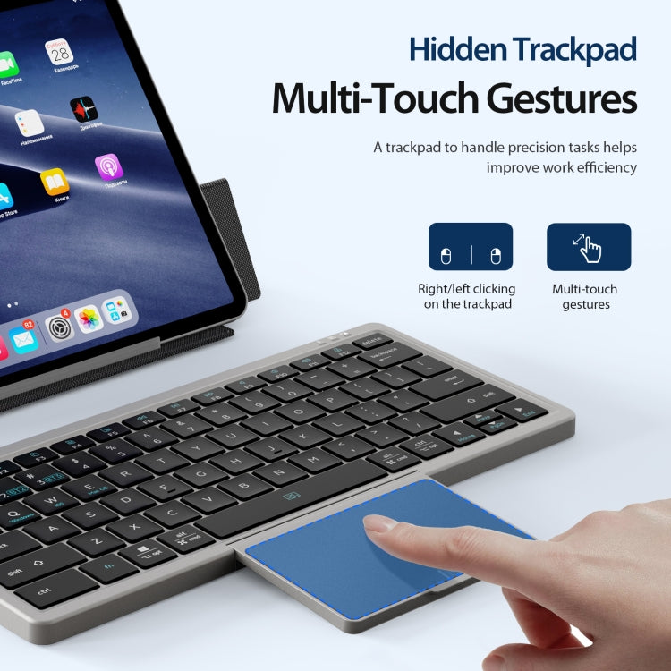 DUX DUCIS OK Series V1 Universal Tablet Bluetooth Keyboard Leather Case with Touchpad(Black) - Universal Keyboard by DUX DUCIS | Online Shopping UK | buy2fix