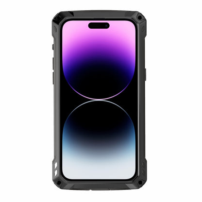 For iPhone 14 Pro Max RedPepper Silver Shield Series All-inclusive Lens Metal Phone Case(Black) - iPhone 14 Pro Max Cases by RedPepper | Online Shopping UK | buy2fix