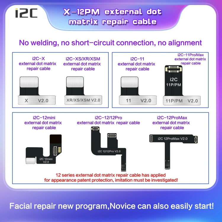 For iPhone 12 / 12 Pro i2C MC12 SK-BOX Dot-matrix Flex Cable V2.0 - Repair & Spare Parts by buy2fix | Online Shopping UK | buy2fix