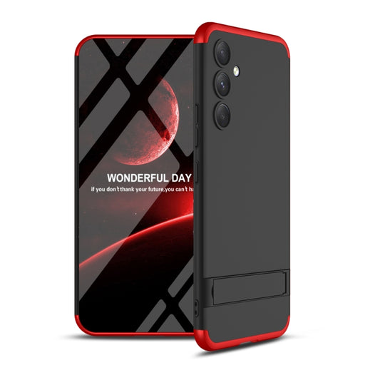 For Samsung Galaxy A54 5G GKK Three Stage Splicing Full Coverage PC Phone Case(Black Red) - Galaxy Phone Cases by GKK | Online Shopping UK | buy2fix