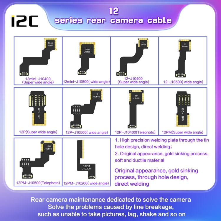 For iPhone 11 Pro / 11 Pro Max J7400 i2C Back Facing Ultra Wide Camera Cable - Repair & Spare Parts by buy2fix | Online Shopping UK | buy2fix