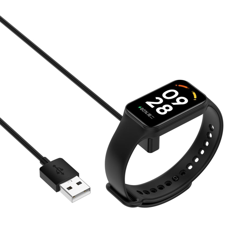 For Xiaomi Mi Band 8 Watch Magnetic Suction Charger USB Charging Cable, Length:1m(Black) - Charger by buy2fix | Online Shopping UK | buy2fix