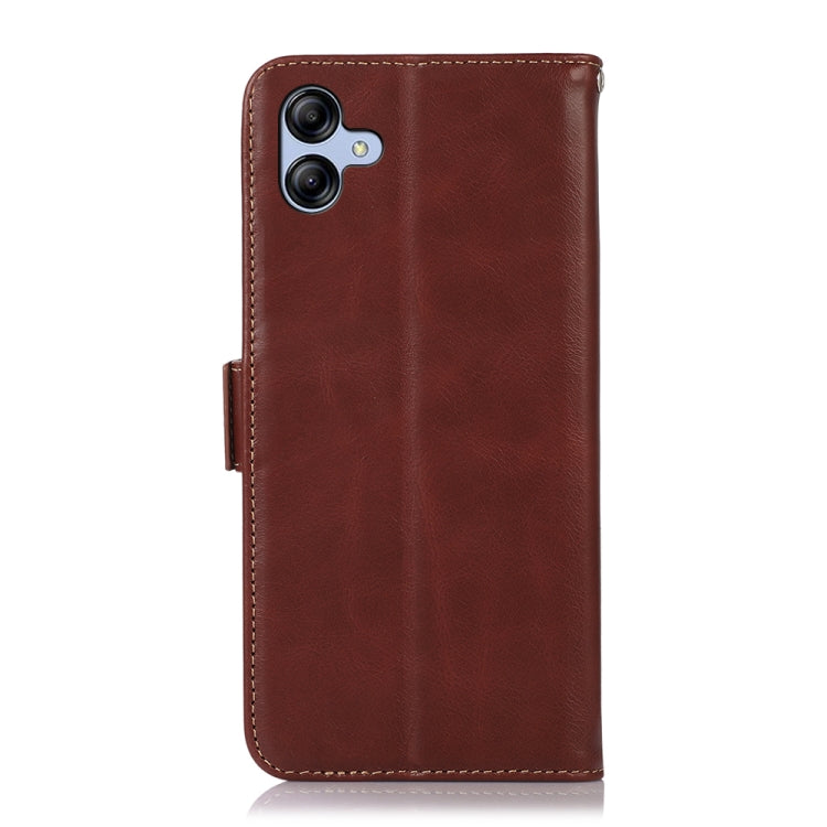 For Samsung Galaxy F14 5G Crazy Horse Top Layer Cowhide Leather Phone Case(Brown) - Galaxy Phone Cases by buy2fix | Online Shopping UK | buy2fix