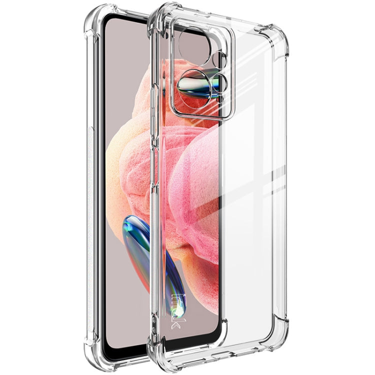 For Xiaomi Redmi Note 12 4G Global imak Shockproof Airbag TPU Phone Case(Transparent) - Xiaomi Cases by imak | Online Shopping UK | buy2fix